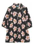 Kenzo Kids floral print button-up shirt dress - Pink