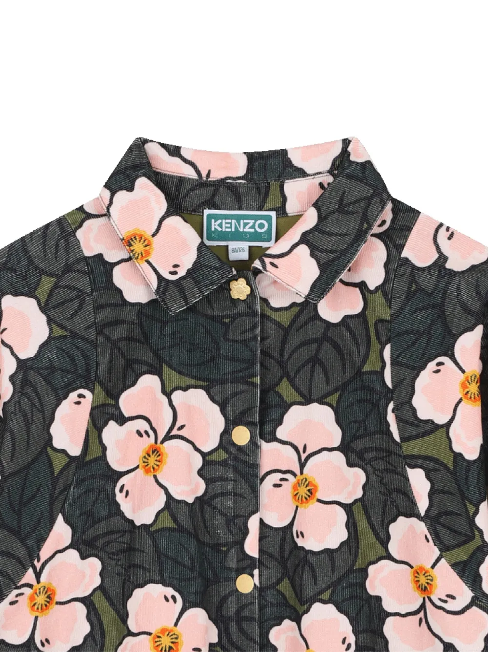 Kenzo Kids Shirtjurk met bloemenprint en knopen Roze