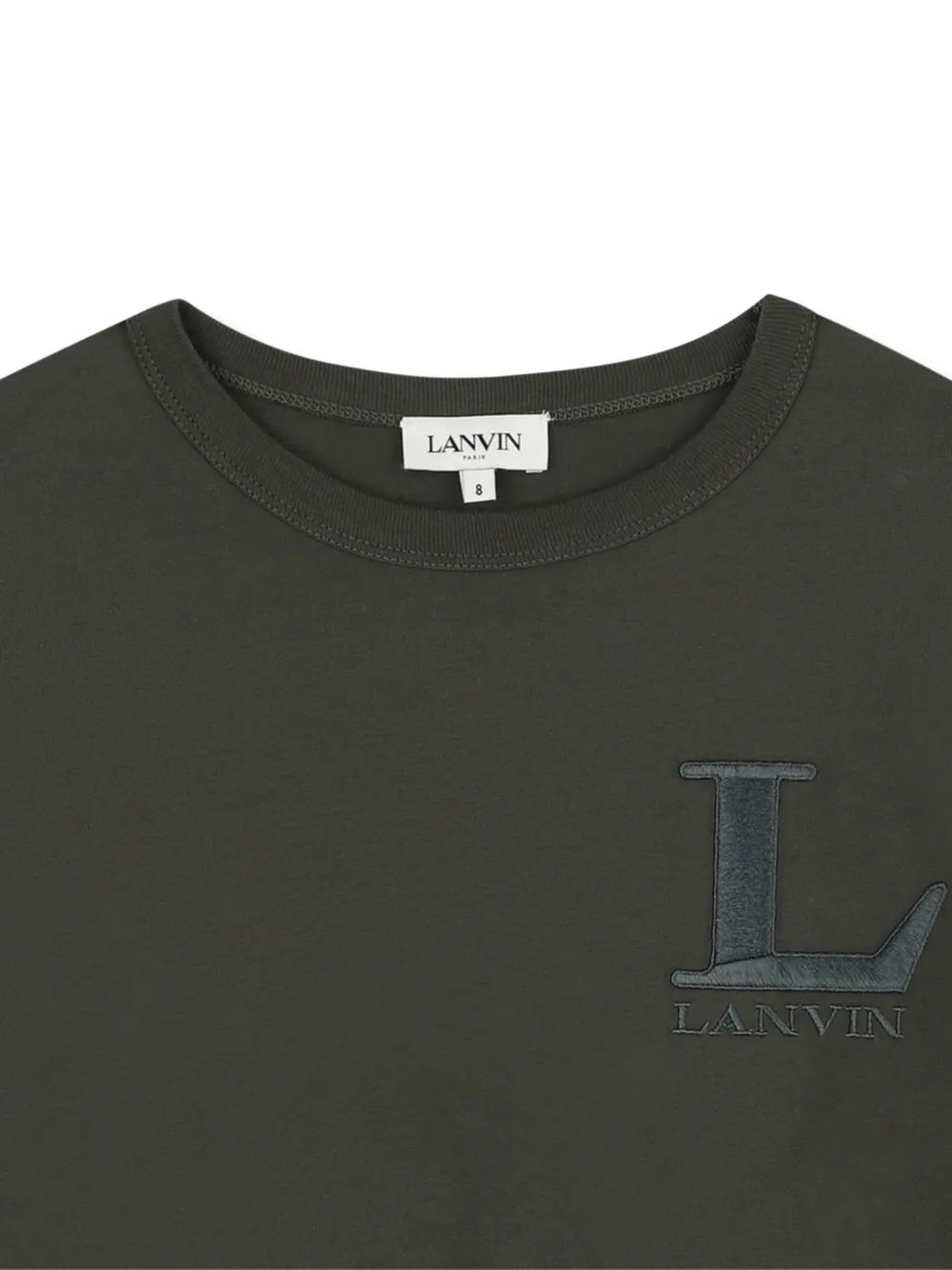 Lanvin Enfant Gelaagd T-shirt met geborduurd logo Groen