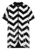 Karl Lagerfeld Kids chevron sequin-embellishment dress - Black