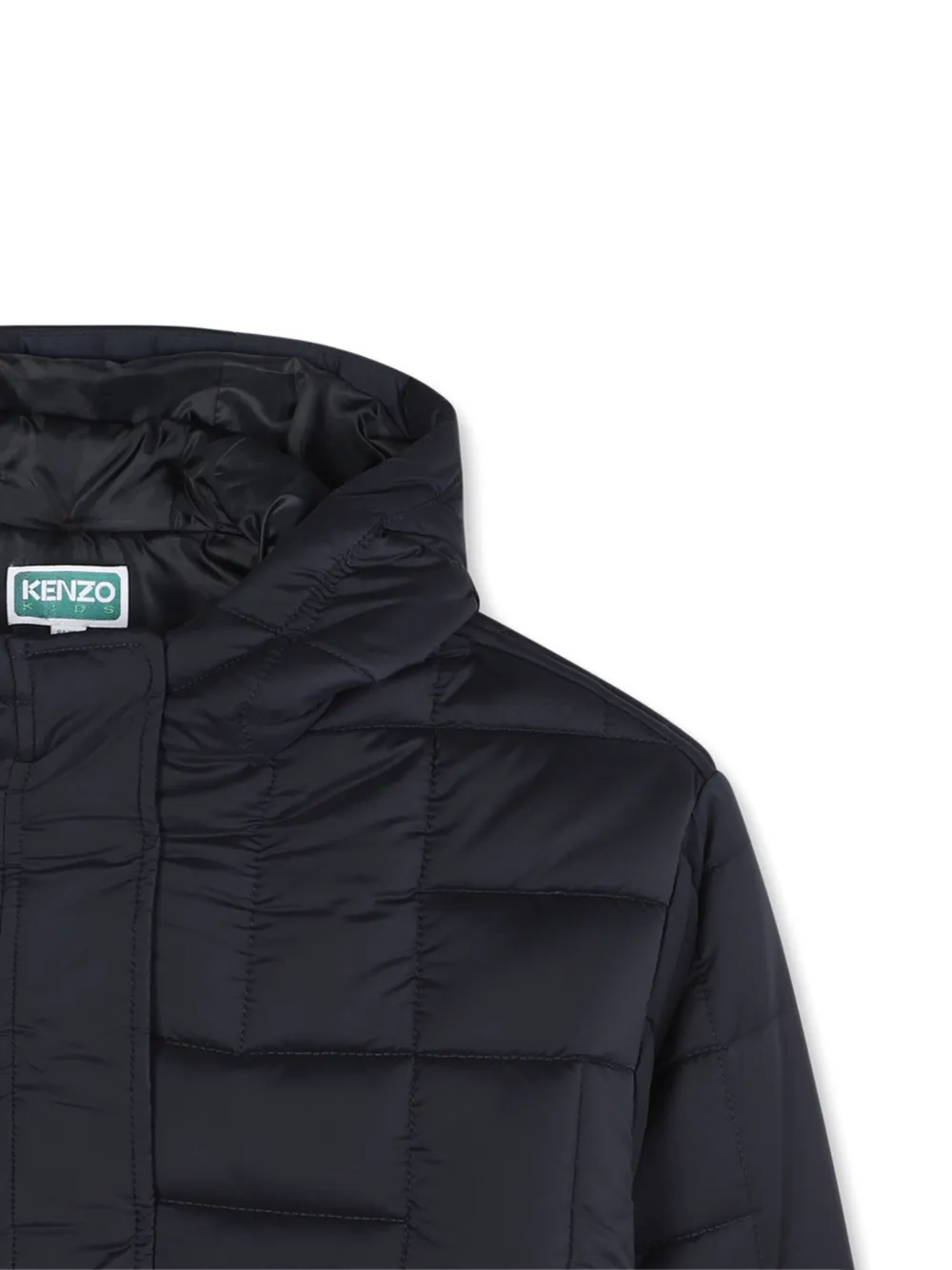 Kenzo Kids Gewatteerd jack met capuchon Blauw