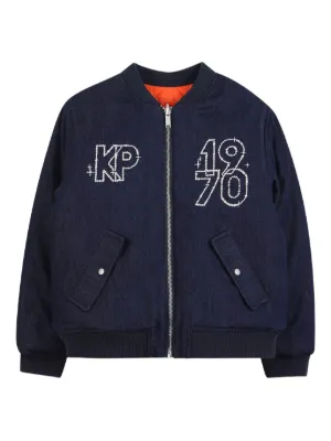 希少　KENZO JEANS ボンバージャケット ブルゾン　ビーズロゴ Kenzo Kids ボンバージャケット | グリーン | FARFETCH JP