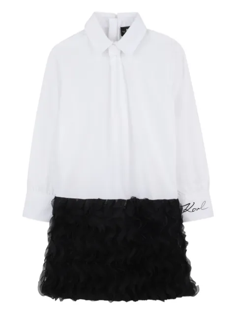 Karl Lagerfeld Kids ruffled-hem shirt dress