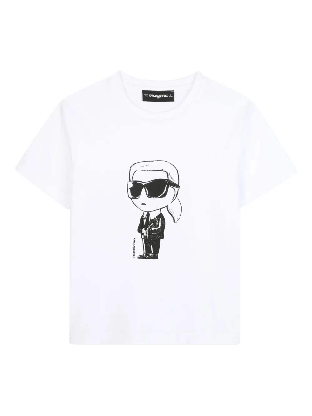 Karl Lagerfeld Kids Ikonik Karl T-shirt met grafische print Wit