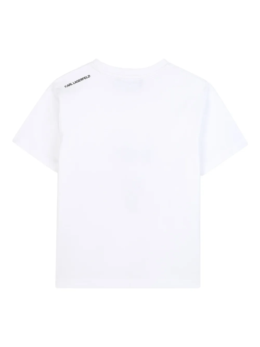 Karl Lagerfeld Kids Ikonik Karl T-shirt met grafische print Wit