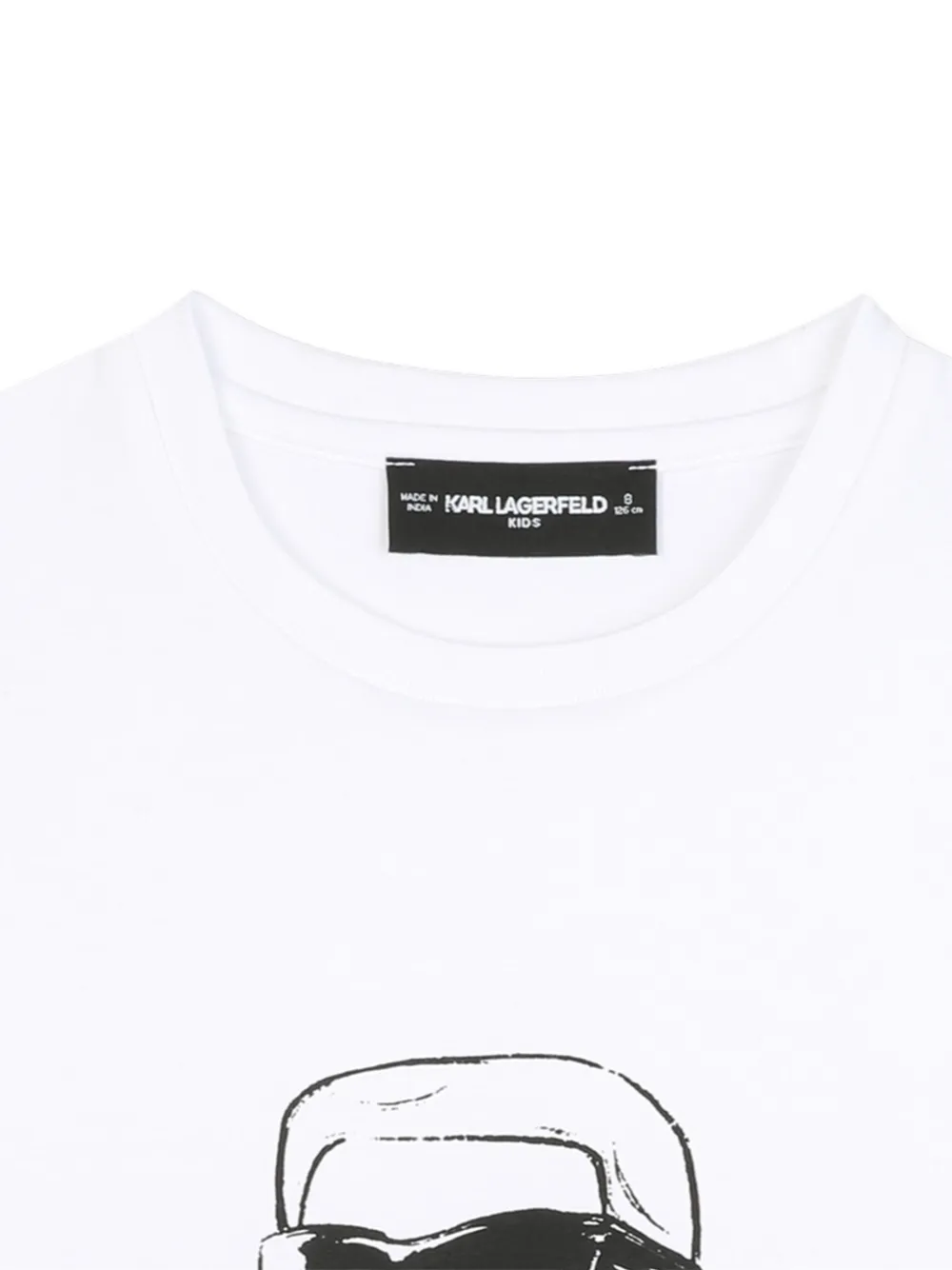 Karl Lagerfeld Kids Ikonik Karl T-shirt met grafische print Wit