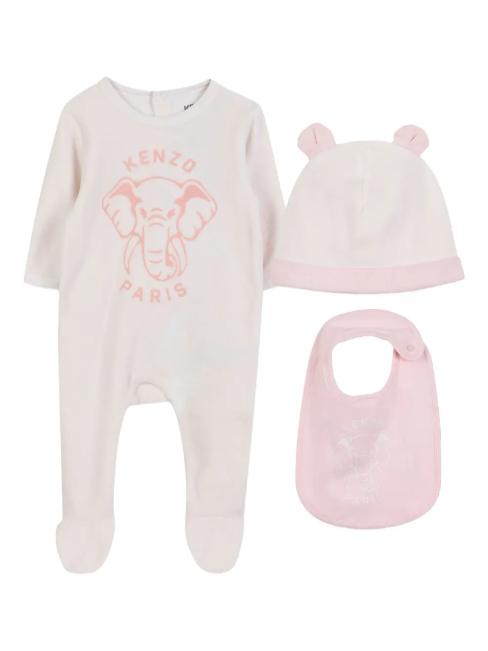 Kenzo Kids Romper met olifantprint Wit