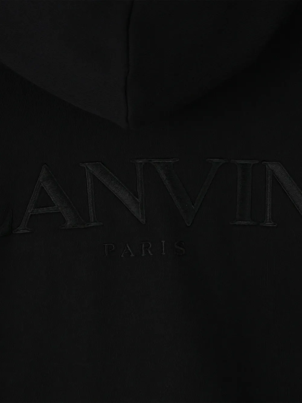 Lanvin Enfant Hoodie met rits Zwart