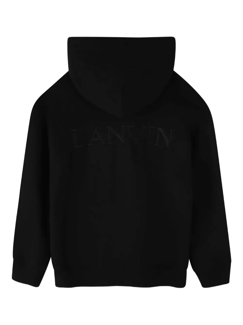 Lanvin Enfant Hoodie met rits Zwart