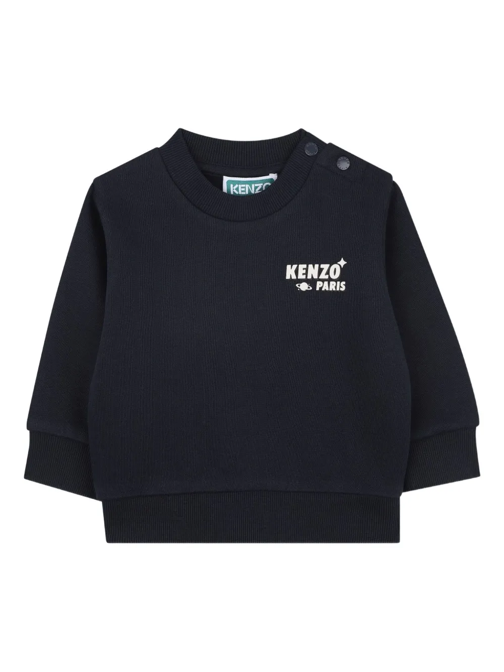 Kenzo Kids Sweater met grafische print Blauw