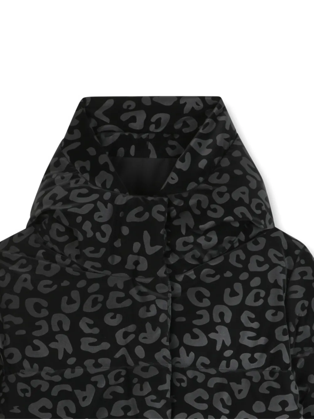 Karl Lagerfeld Kids Gewatteerde jas met luipaardprint Zwart