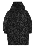 Karl Lagerfeld Kids leopard-print padded coat - Black