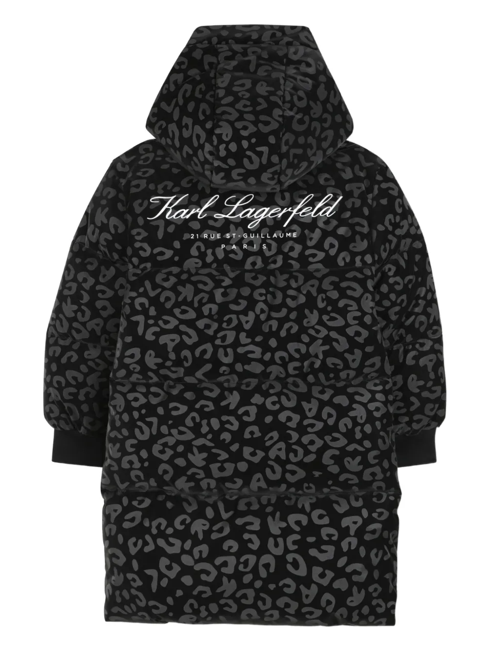 Karl Lagerfeld Kids leopard-print padded coat | Padded Coats | Image 2