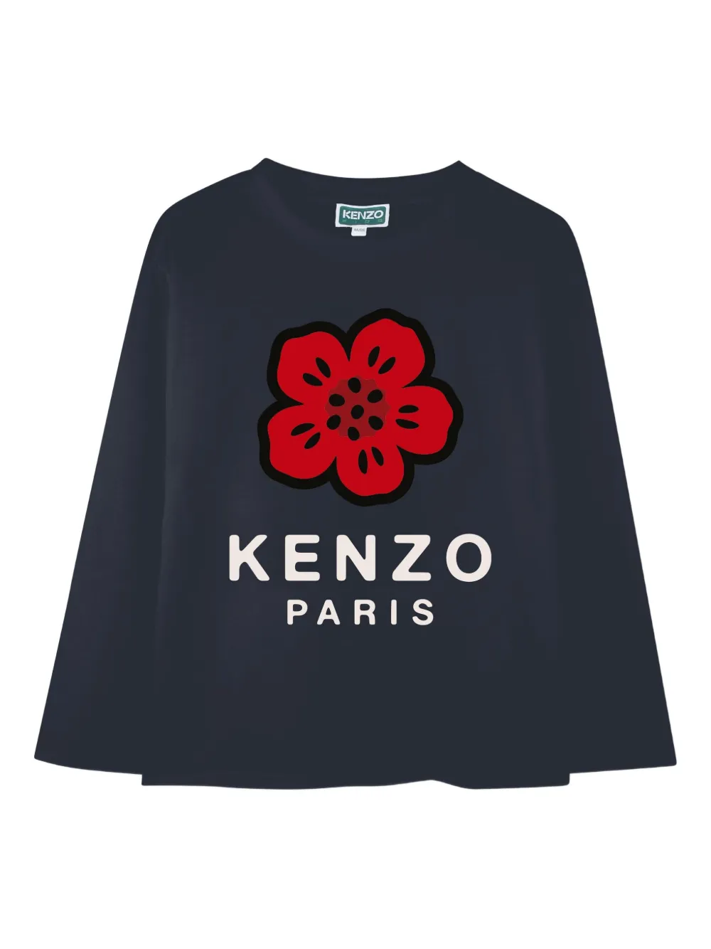 Kenzo Kids Boke Flower T-shirt met lange mouwen Blauw