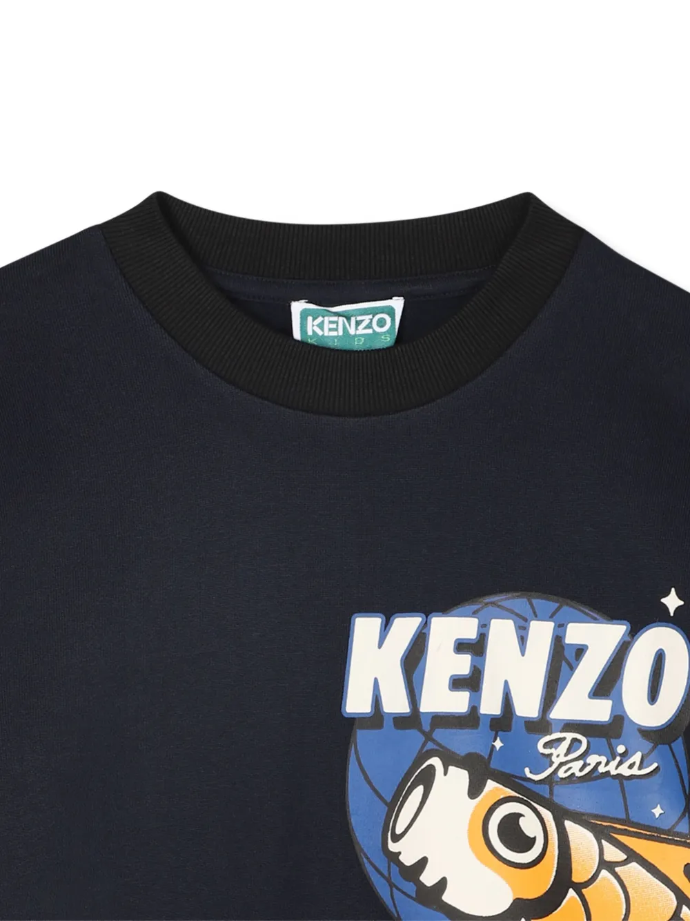 Kenzo Kids Sweater met grafisch patroon Blauw