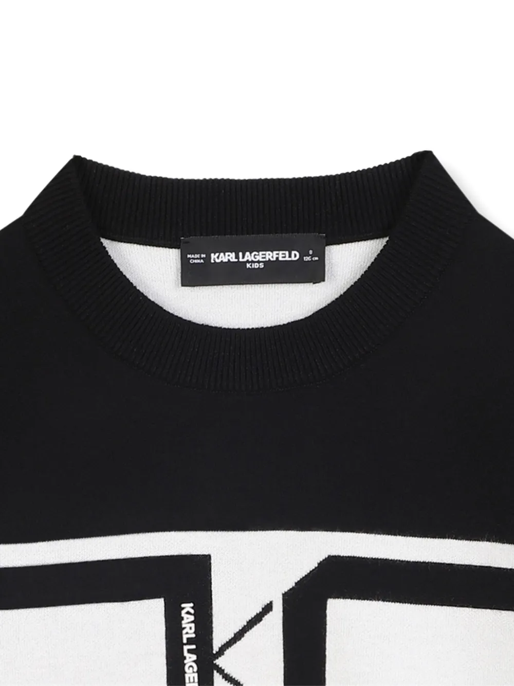 Karl Lagerfeld Kids Gestreepte trui Zwart