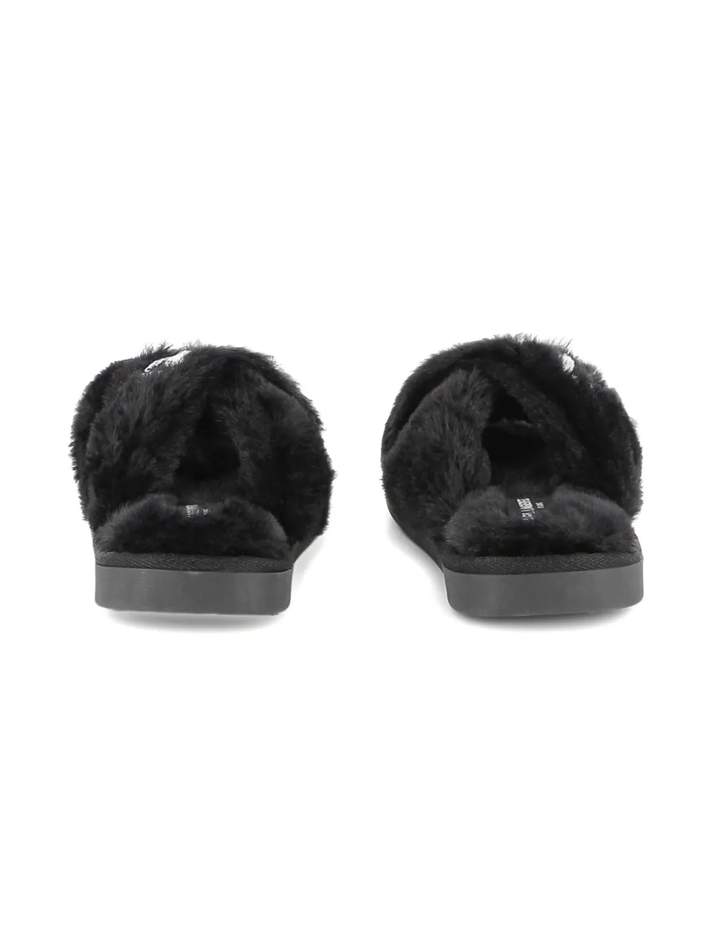Karl Lagerfeld Kids Slippers van imitatiebont Zwart