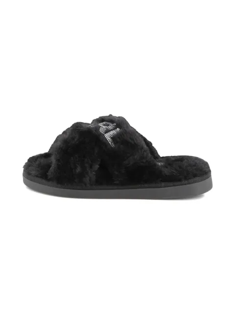 Karl Lagerfeld Kids faux-fur slippers