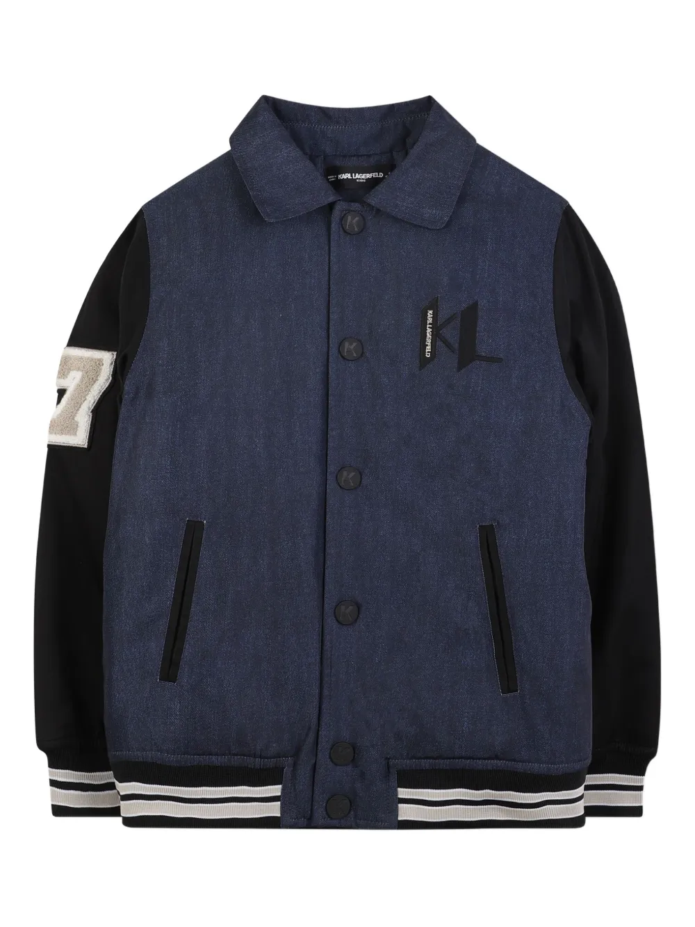 Karl Lagerfeld Kids Bomberjack van spijkerstof Blauw
