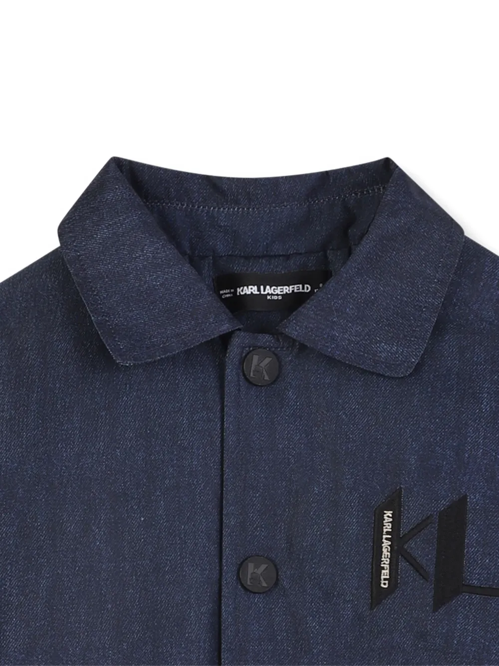 Karl Lagerfeld Kids Bomberjack van spijkerstof Blauw