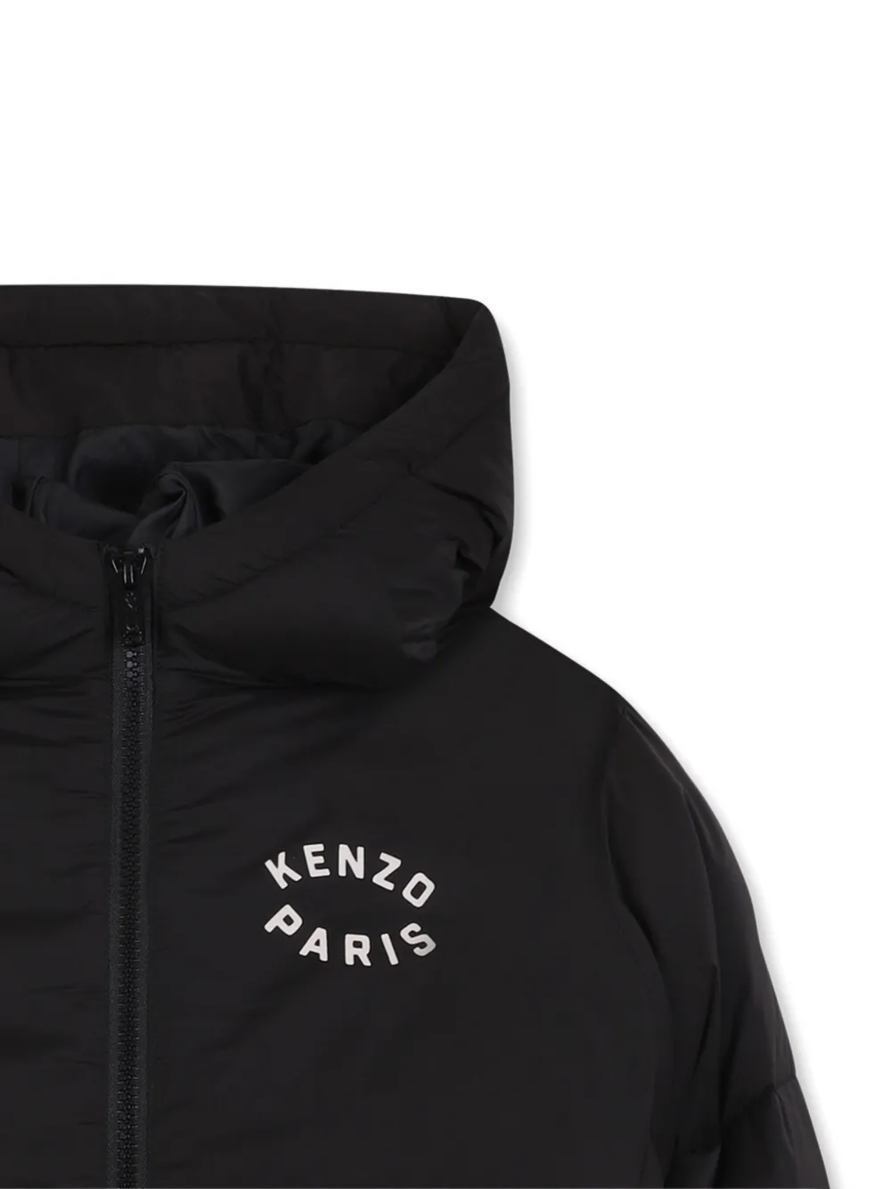 Kenzo Kids Gewatteerd jack met capuchon Zwart