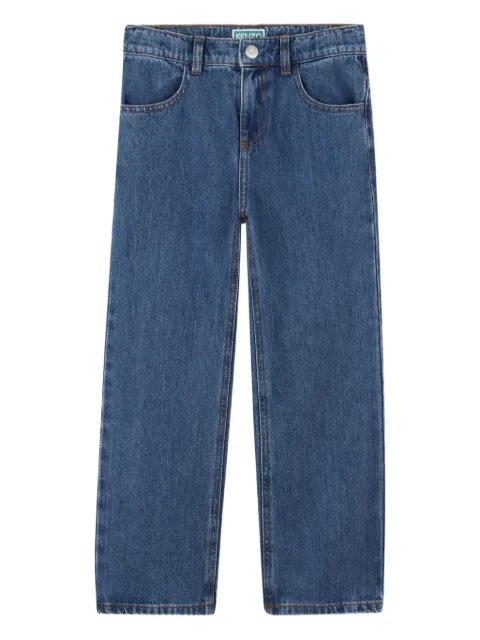 Kenzo Kids logo-patch jeans