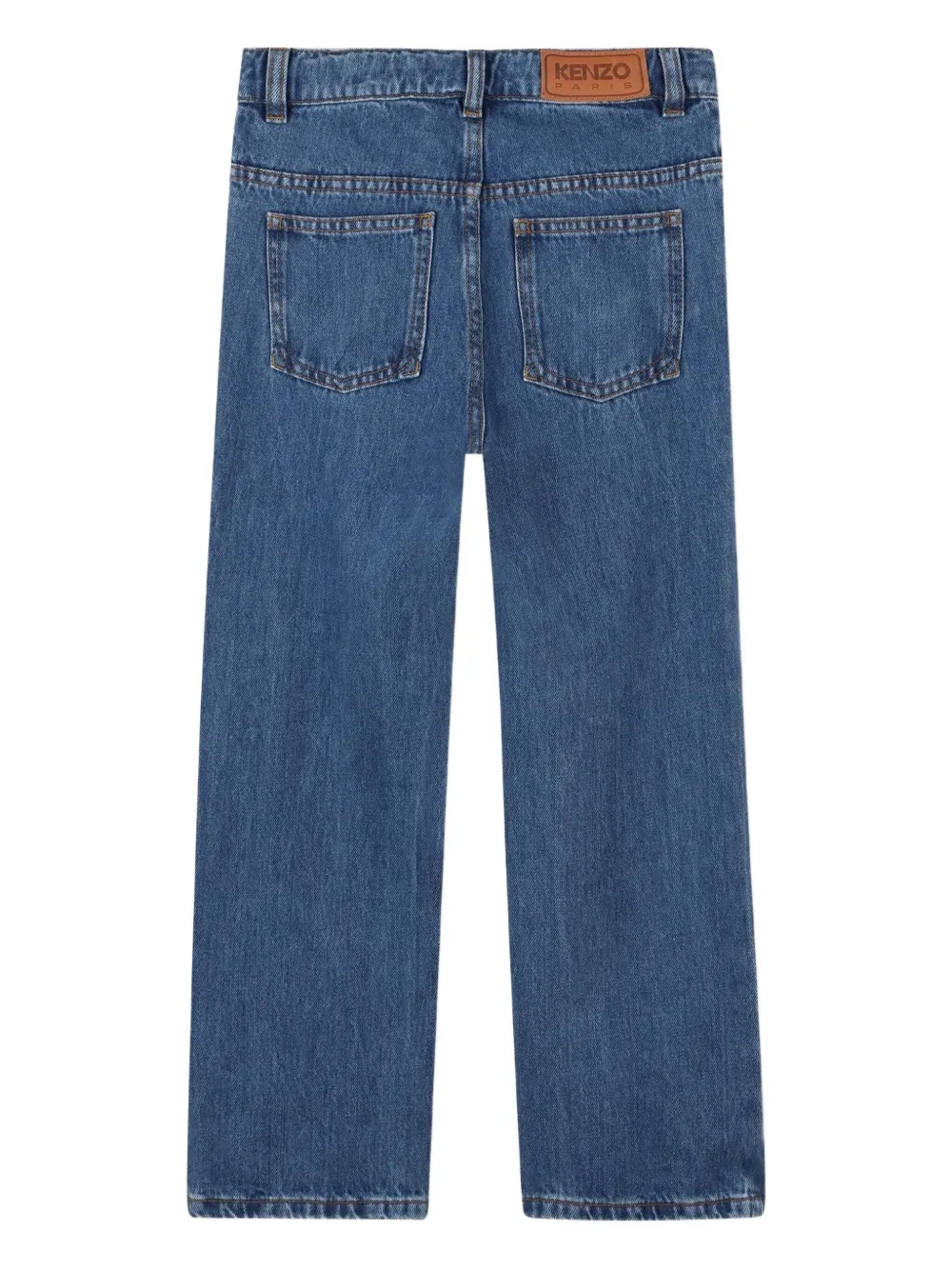 Kenzo Logo-patch Jeans In Blue