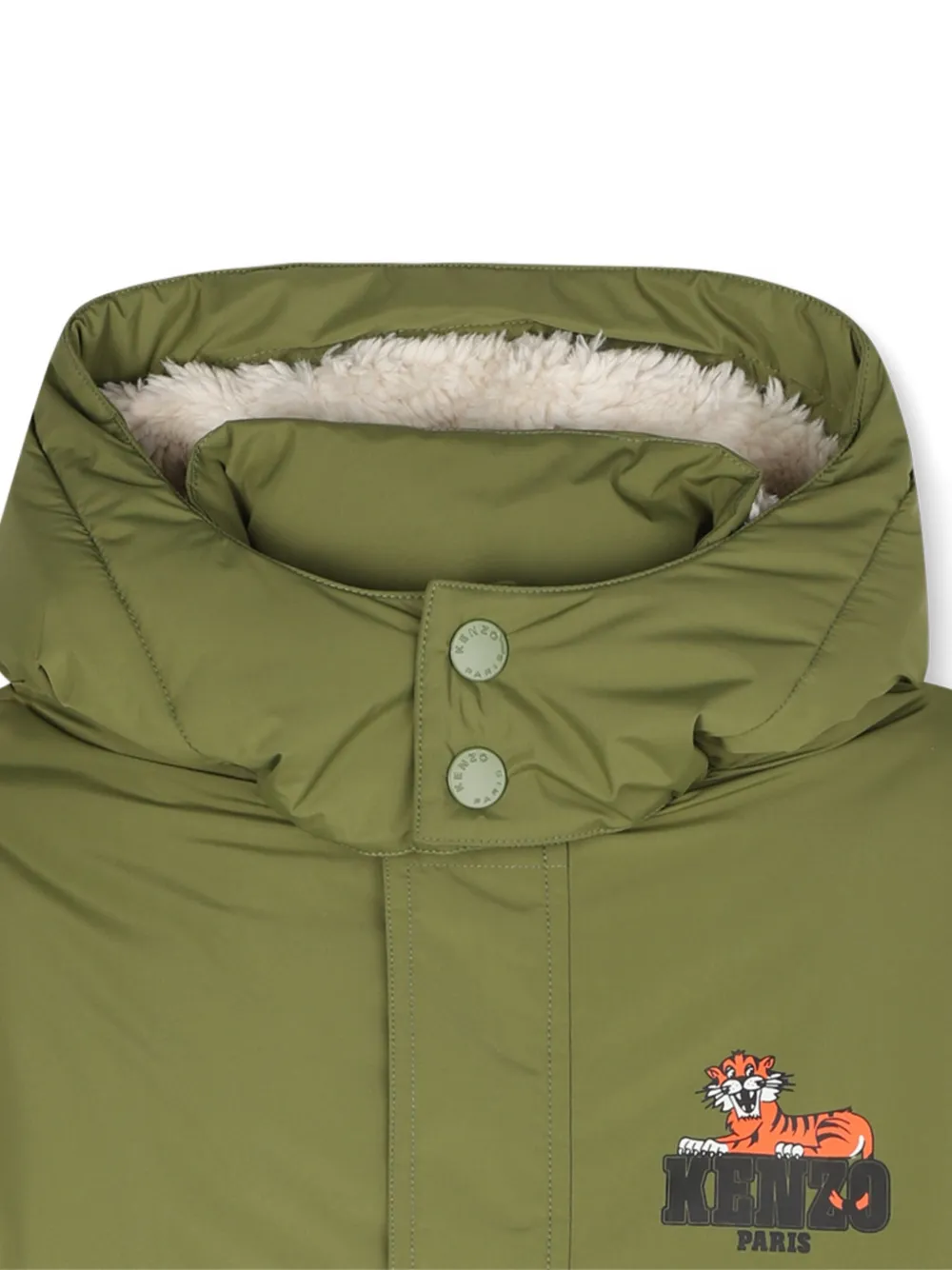 Kenzo Kids Jas met capuchon Groen