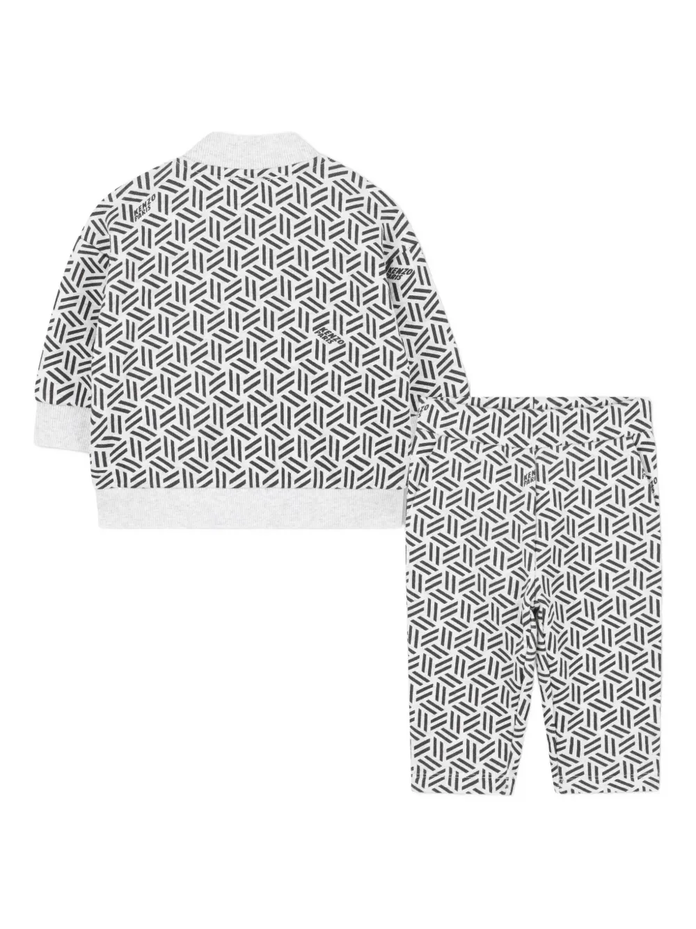 Kenzo Kids Trainingspak met geometrische print Wit