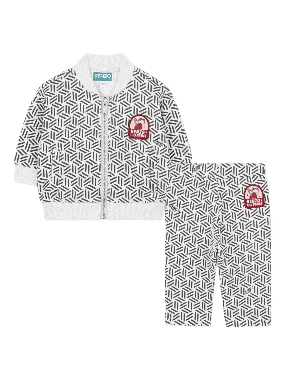 Kenzo Kids Trainingspak met geometrische print Wit