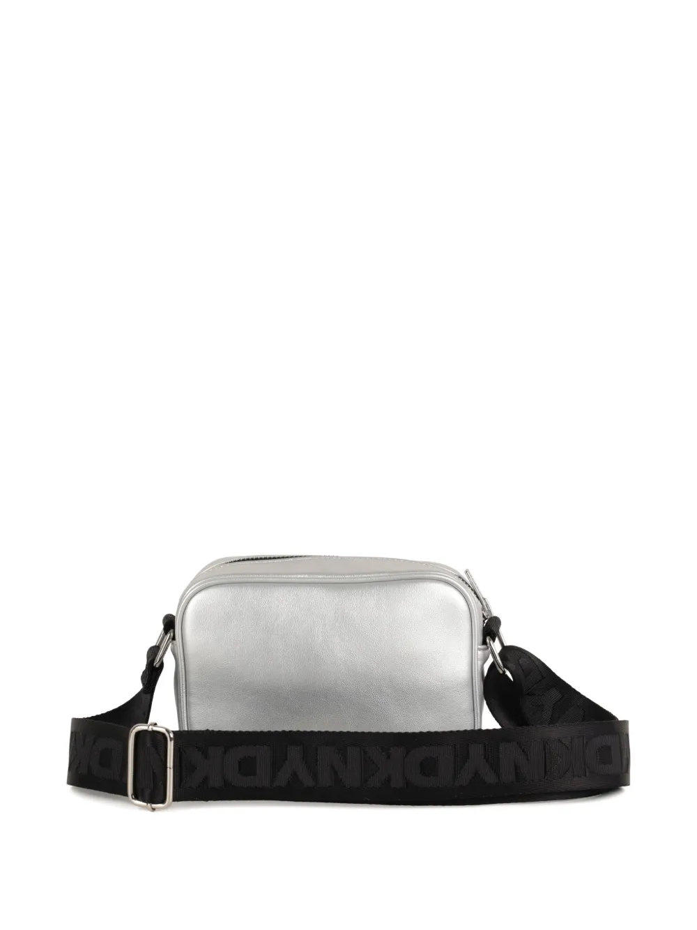 Dkny Kids Metallic leren schoudertas Zilver