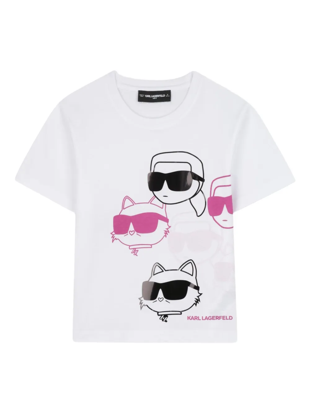 Karl Lagerfeld Kids T-shirt met Ikon-print Wit