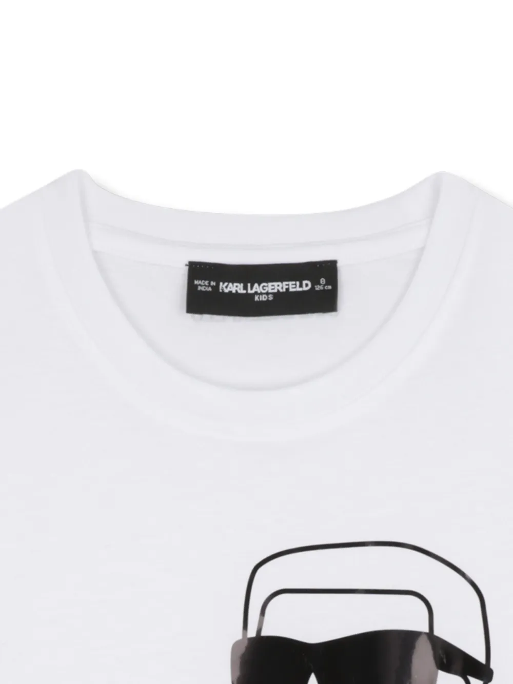 Karl Lagerfeld Kids T-shirt met Ikon-print Wit