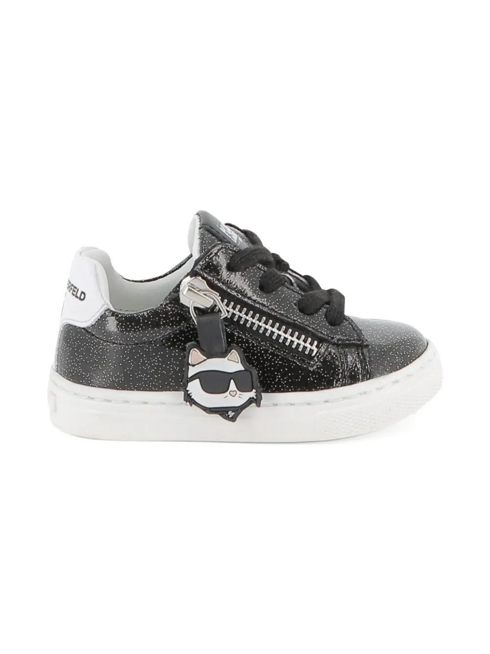 Karl Lagerfeld Kids glitter-embellished low-top sneakers Black