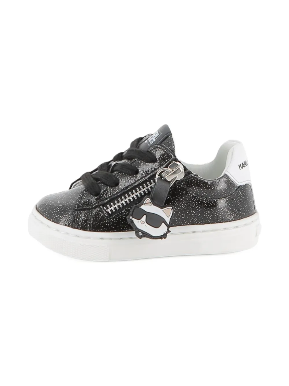 Karl Lagerfeld Kids glitter-embellished low-top sneakers Black