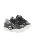Karl Lagerfeld Kids glitter-embellished low-top sneakers - Black
