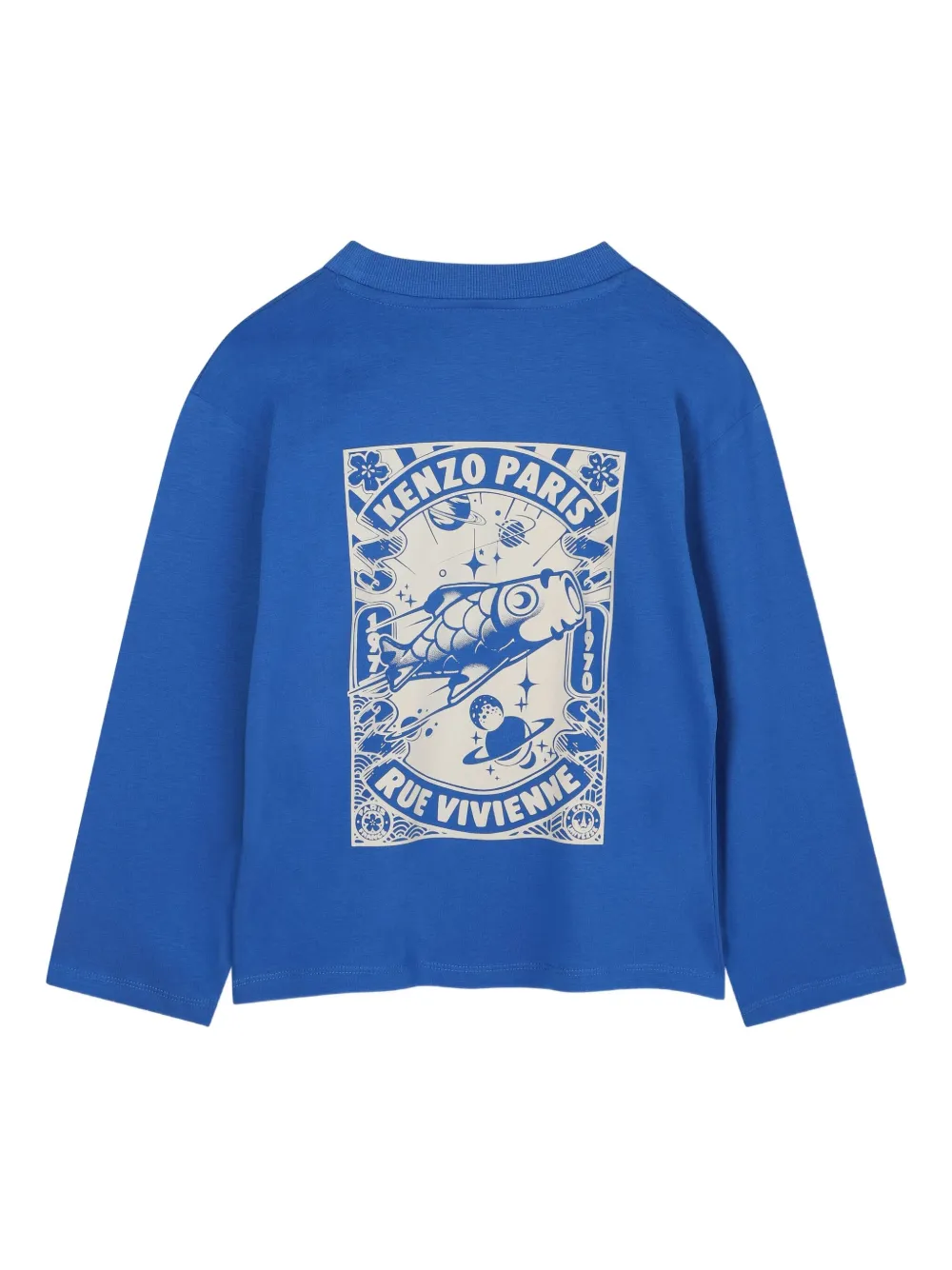 Kenzo Kids T-shirt met grafische print Blauw