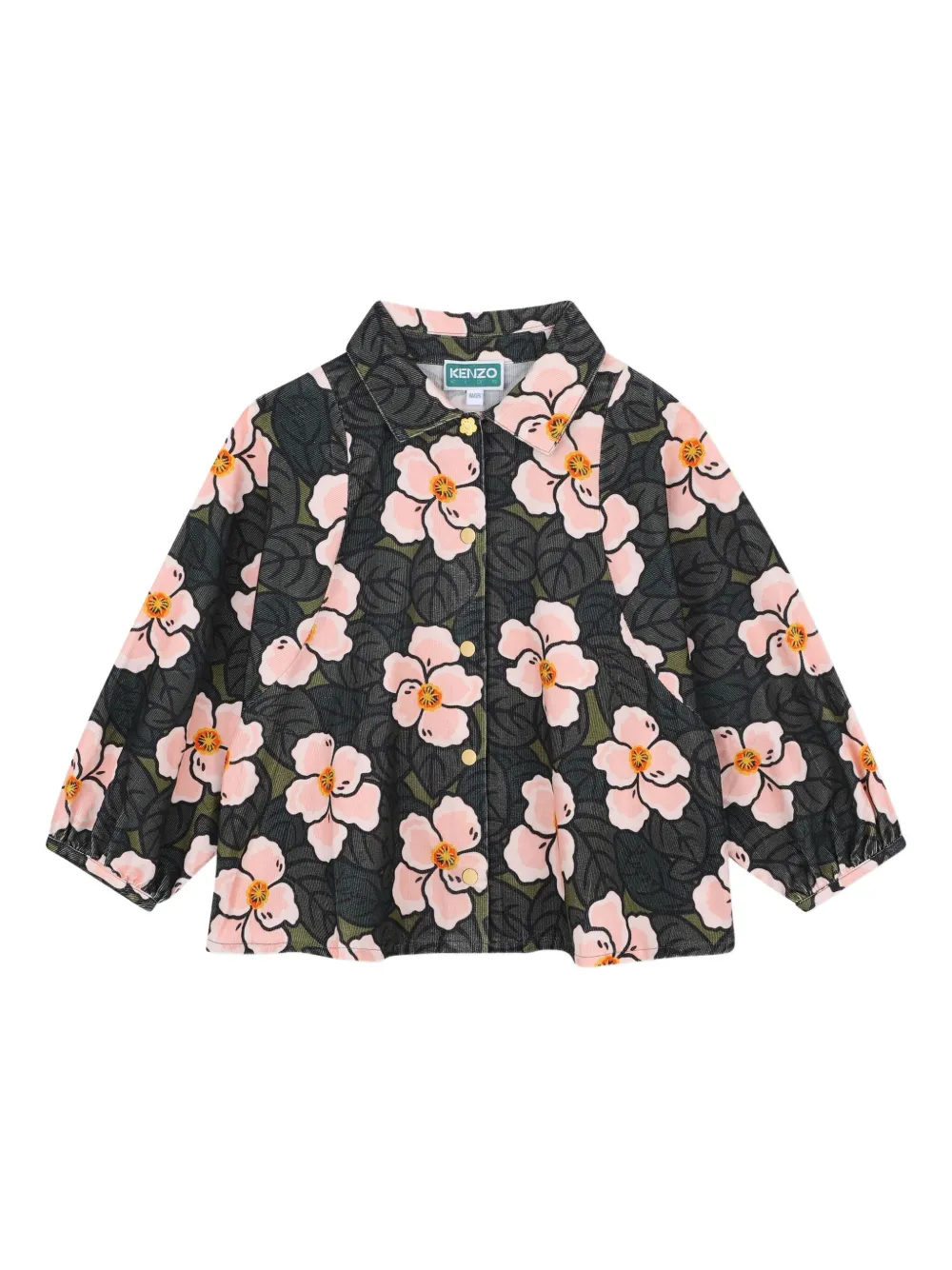 Kenzo Kids floral-print blouse | Green | Image 1