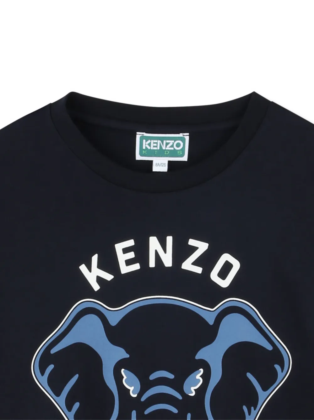Kenzo Kids T-shirt met olifantprint Blauw
