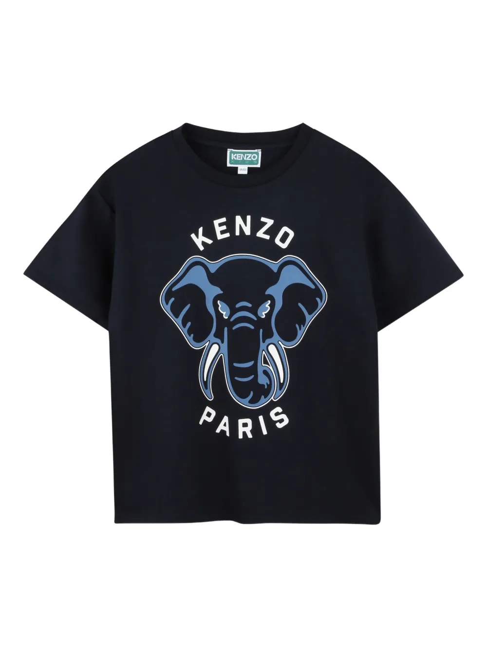 Kenzo Kids T-shirt met olifantprint Blauw
