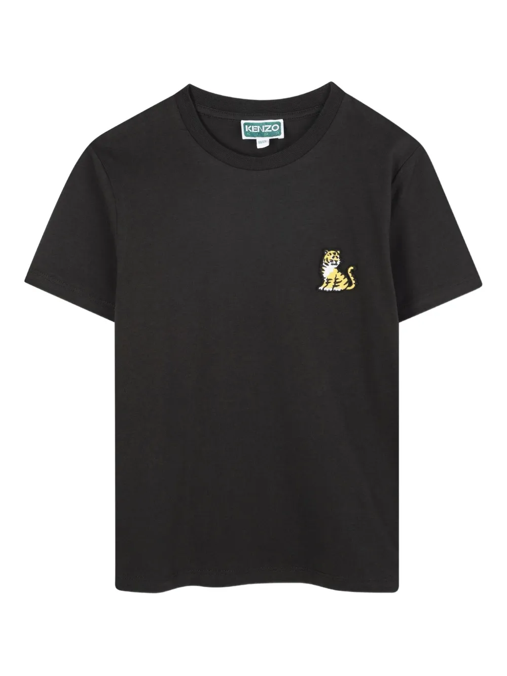 Kenzo Kids T-shirt met tijgerprint Zwart