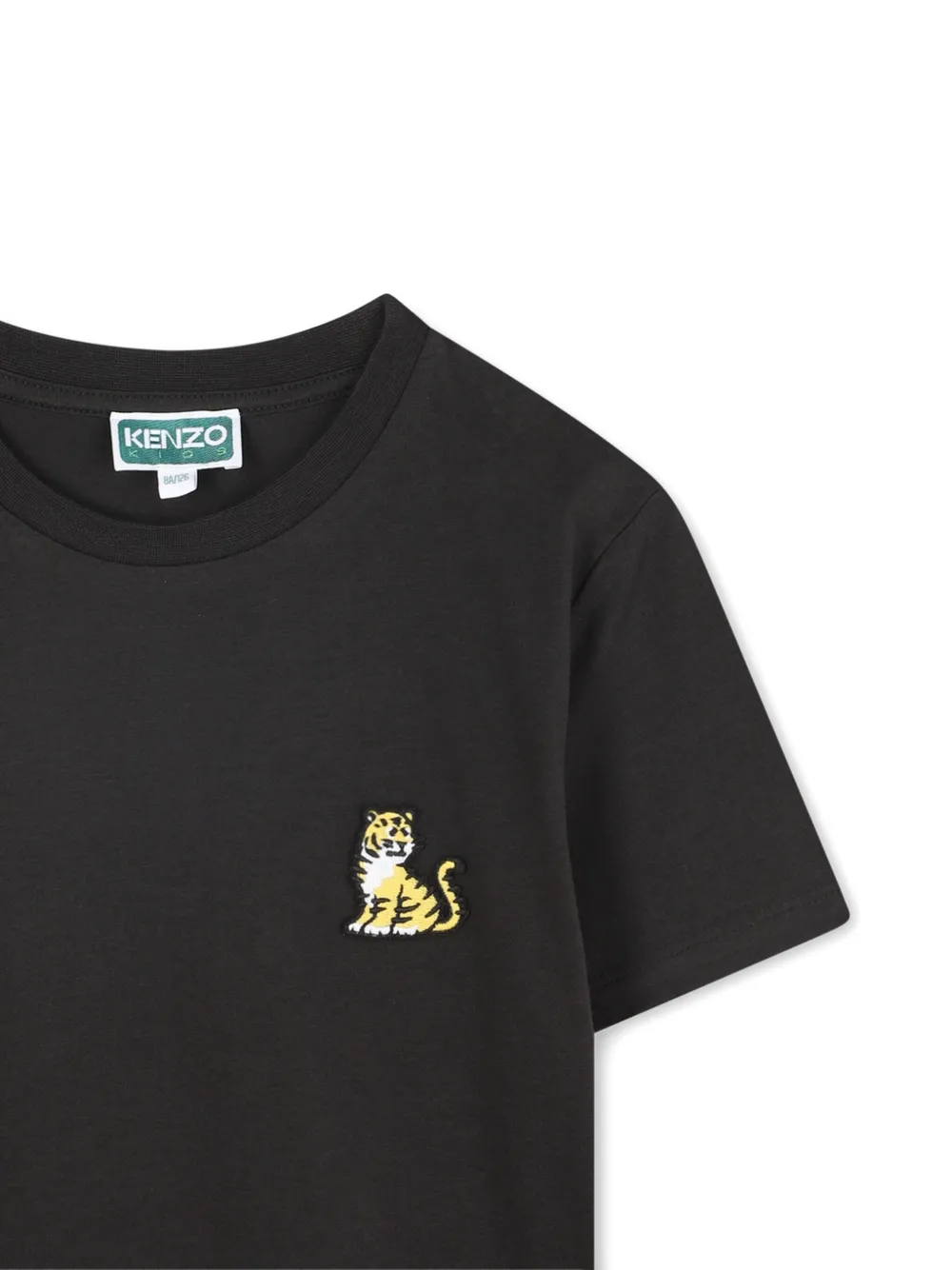 Kenzo Kids T-shirt met tijgerprint Zwart