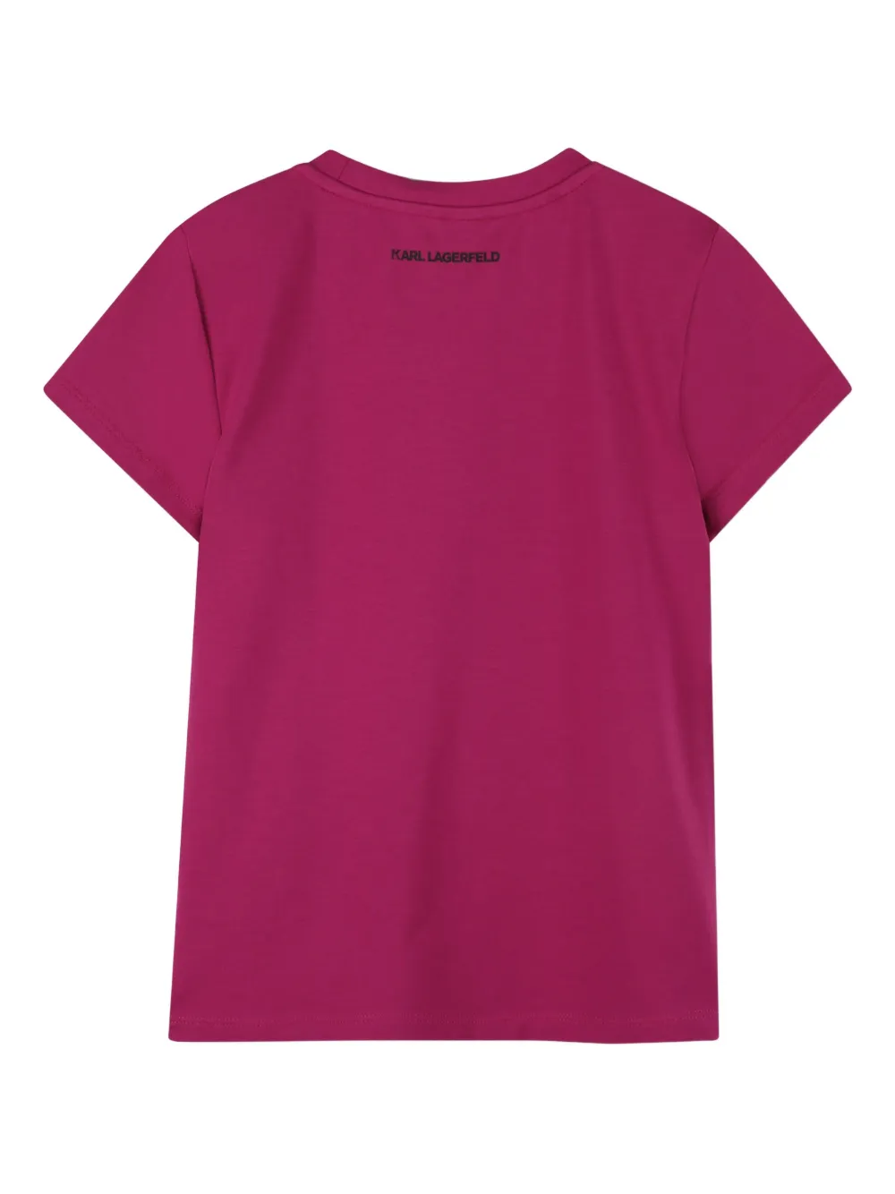 Karl Lagerfeld Kids T-shirt met logo studs Roze