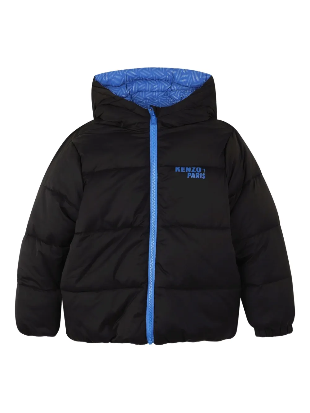 Kenzo Kids Jack met capuchon en logoprint Blauw