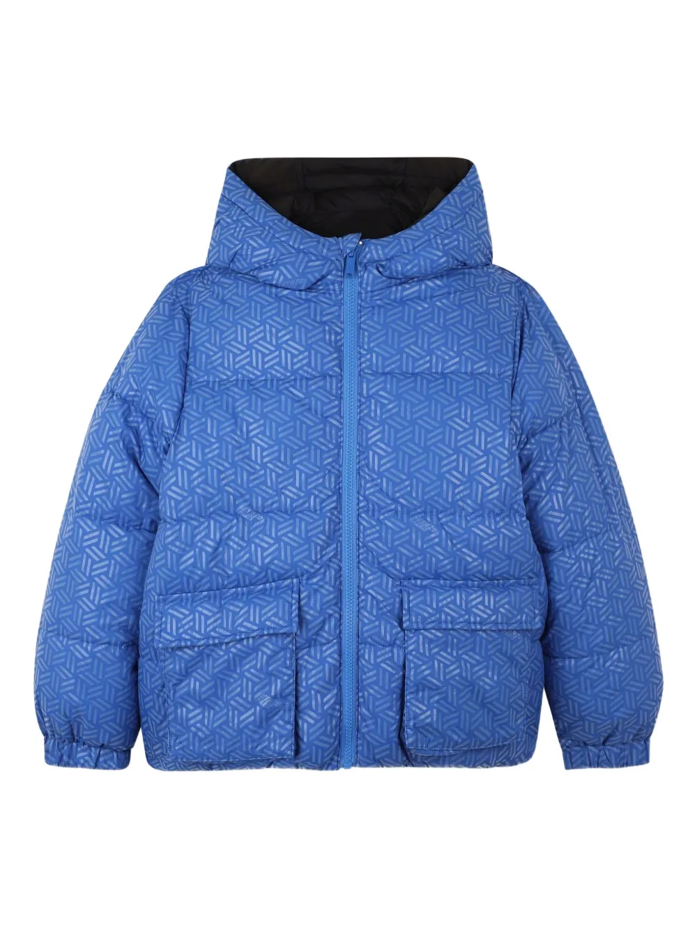Kenzo Kids Jack met capuchon en logoprint Blauw