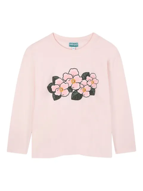 Kenzo Kids Langarmshirt mit Blumen-Print