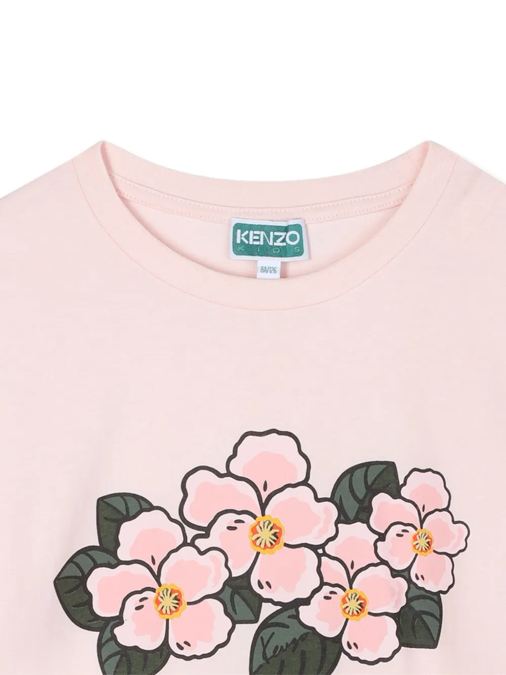 Kenzo Kids T-shirt met bloemenprint Roze