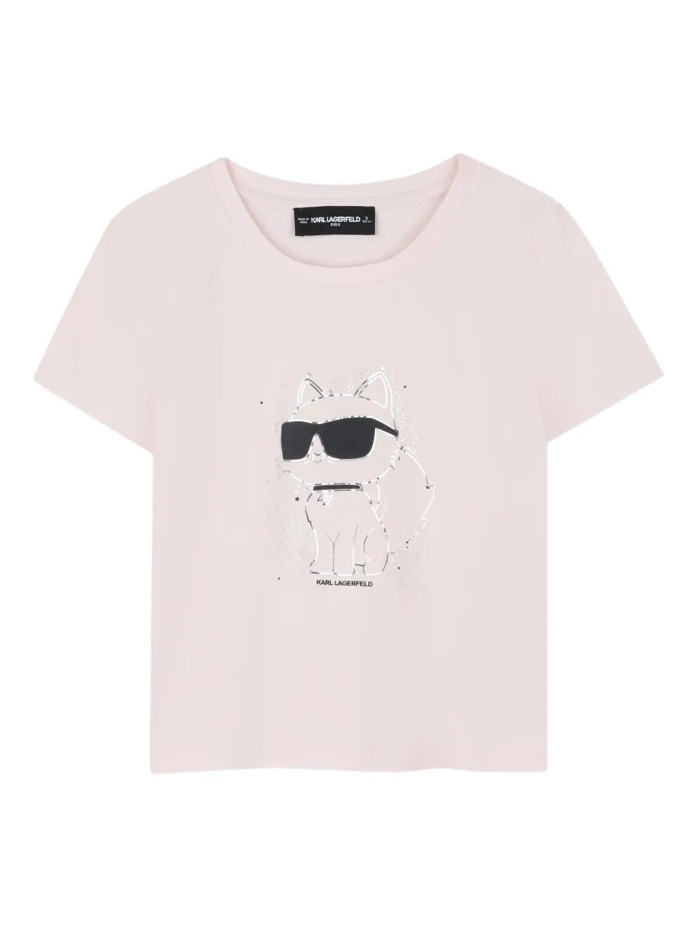 Karl Lagerfeld Kids T-shirt met Choupette-print Beige