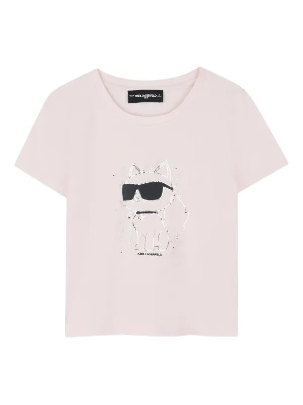Karl Lagerfeld Kids Choupette-print T-shirt