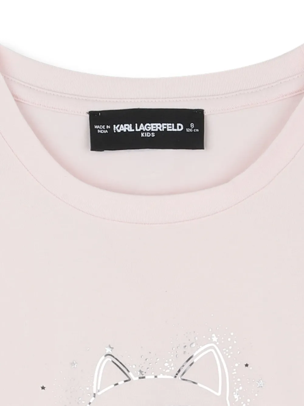Karl Lagerfeld Kids T-shirt met Choupette-print Beige